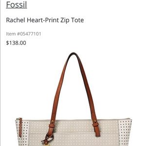 Fossil two tone tote purse